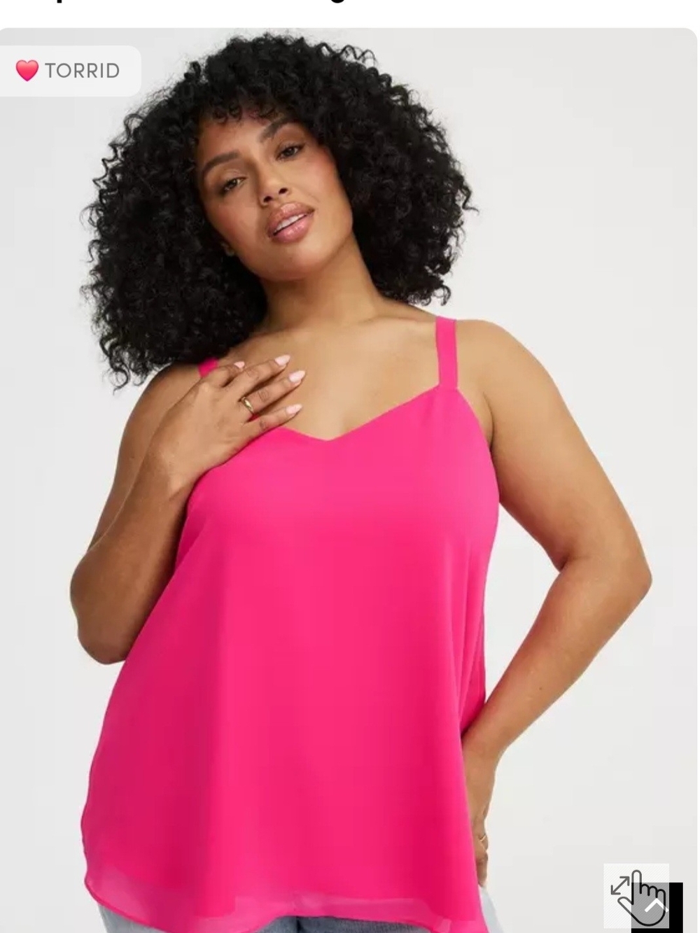 Torrid Sophie Chiffon Swing Cami